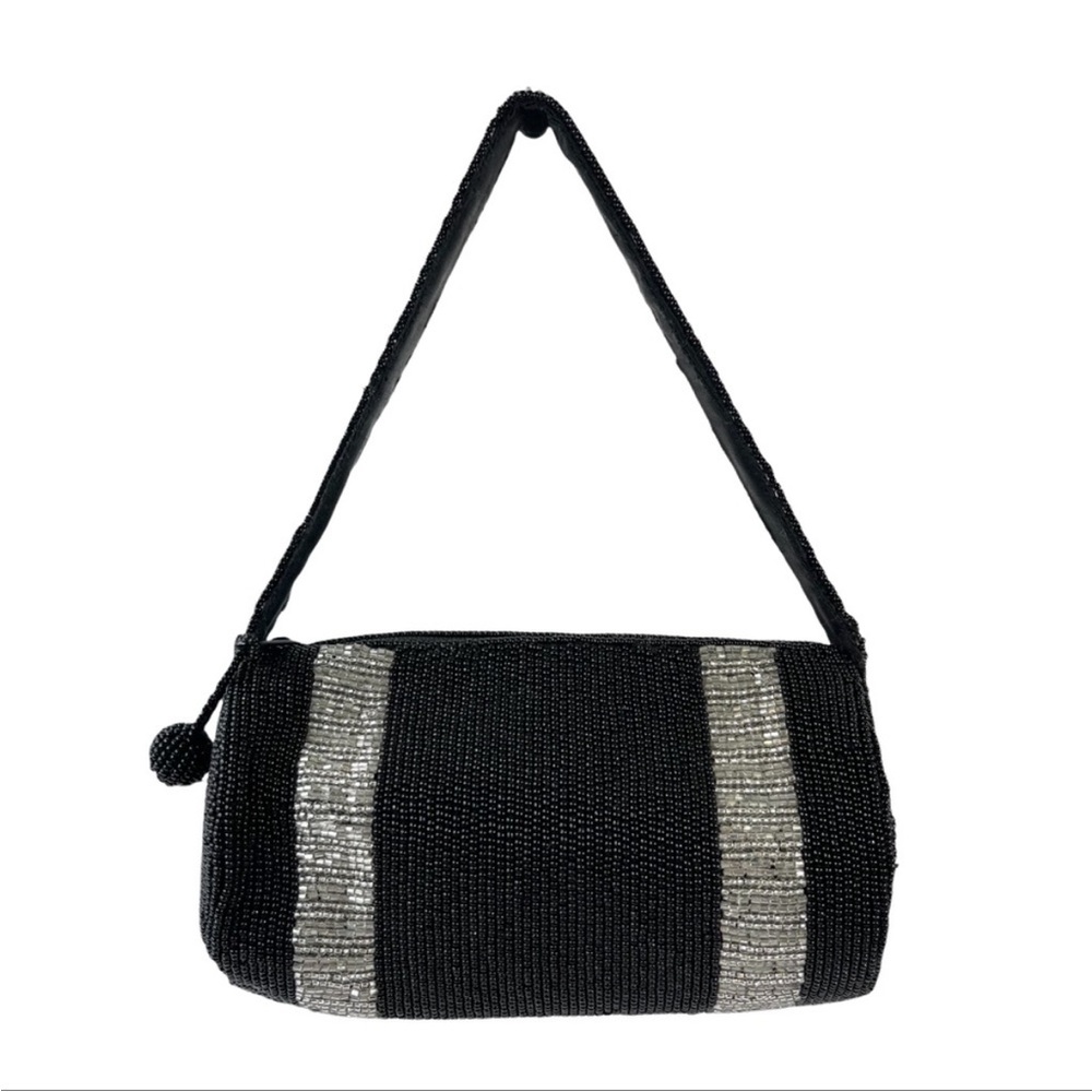La Regale Vintage Mini Barrel Bag Black Silver
Beaded Clutch